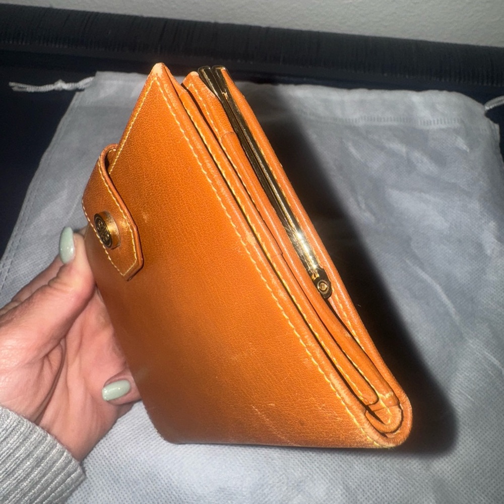 Loewe Tan Leather Wallet with Gold Accent - Picture 3 of 11